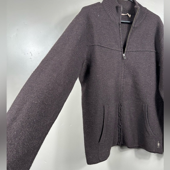 Smartwool Women’s 100% Merino Wool Jacket Mocha Brown Size Medium - Picture 5 of 8